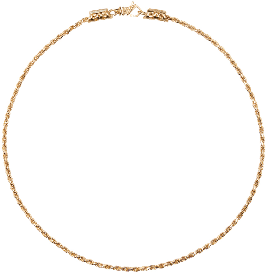 Emanuele Bicocchi Gold Essential Rope Chain Necklace