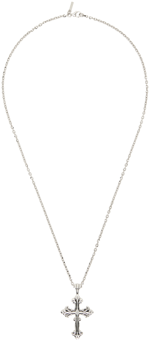 Silver Medium Avelli Cross Necklace