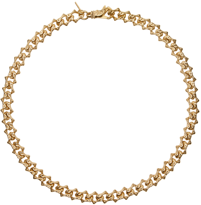 Gold Arabesque Chain Necklace