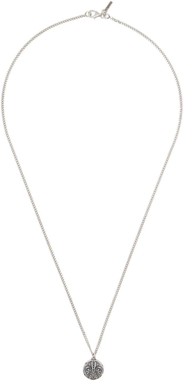 Silvver Small Lily Coin Necklace