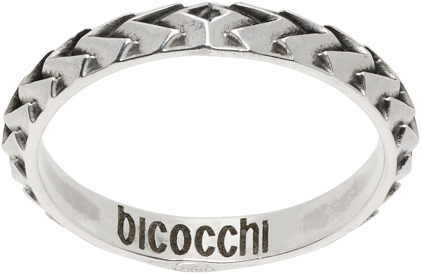 Emanuele Bicocchi Silver Arrow Band Ring In Sterling Silver