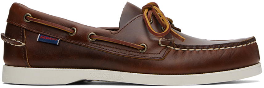 Sebago Portland Leather Boat Shoes In Brown