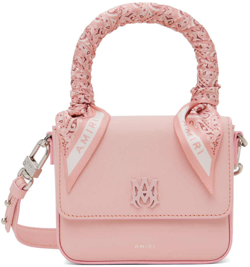 Shop Amiri Pink Bandana Micro Ma Bag