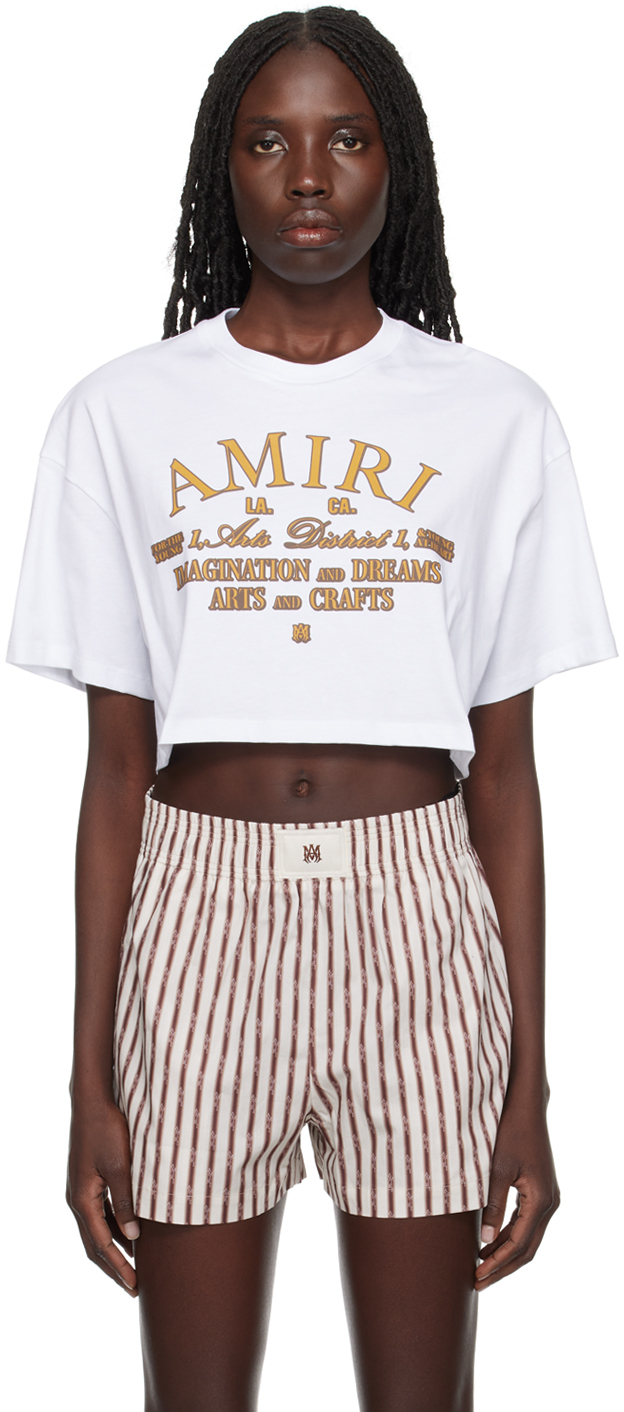 Shop Amiri White 'arts District' T-shirt