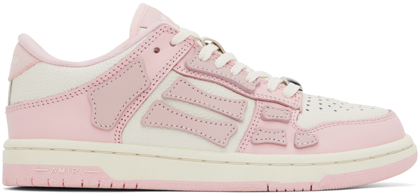 AMIRI Pink & White Skel Top Low Sneakers