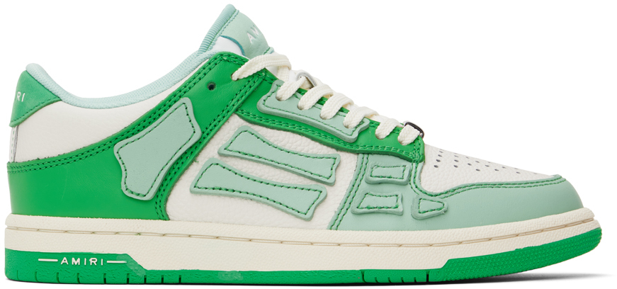 Green & Off-White Skel-Top Sneakers