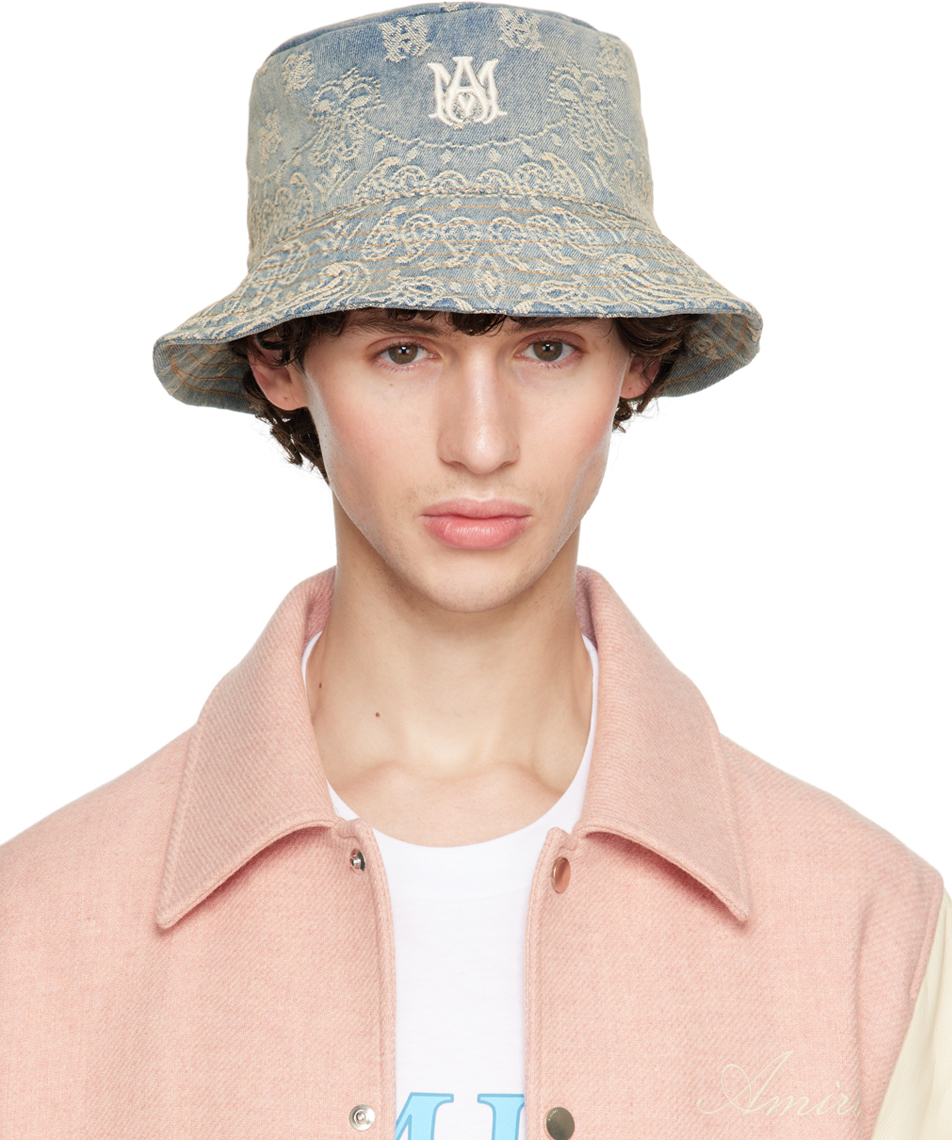 Blue Bandana Jacquard Hat by AMIRI on Sale
