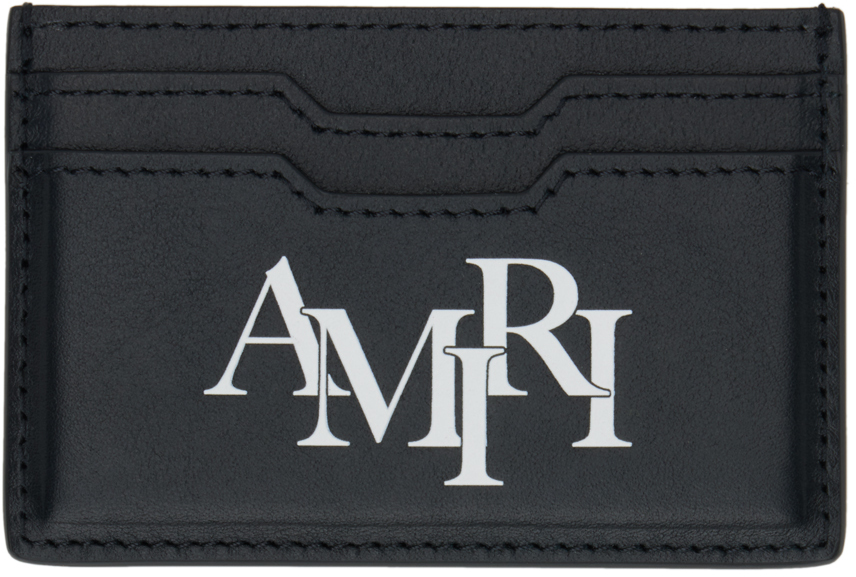 Amiri Black Staggered Card Holder