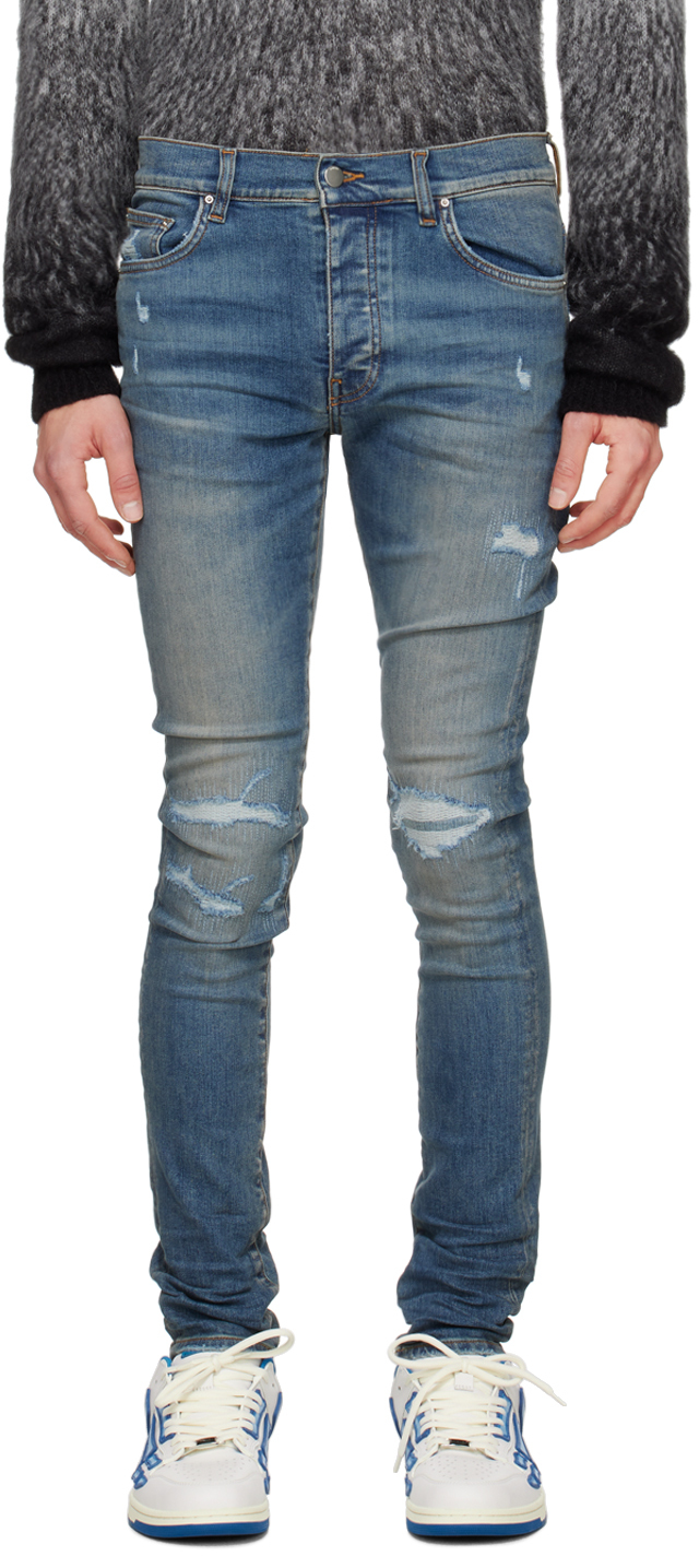 Blue MX1 Distressed Jeans