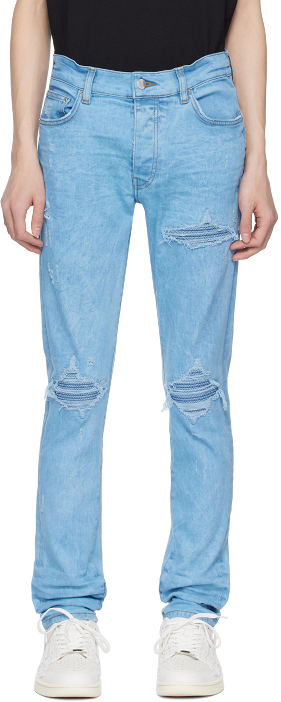 Shop Amiri Blue Mx1 Jeans In Ashley Blue