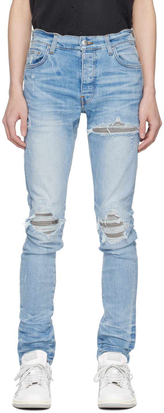Shop Amiri Blue Mx1 Jeans In Perfect Indigo