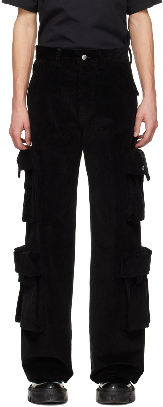 Black Multi-Pocket Cargo Pants