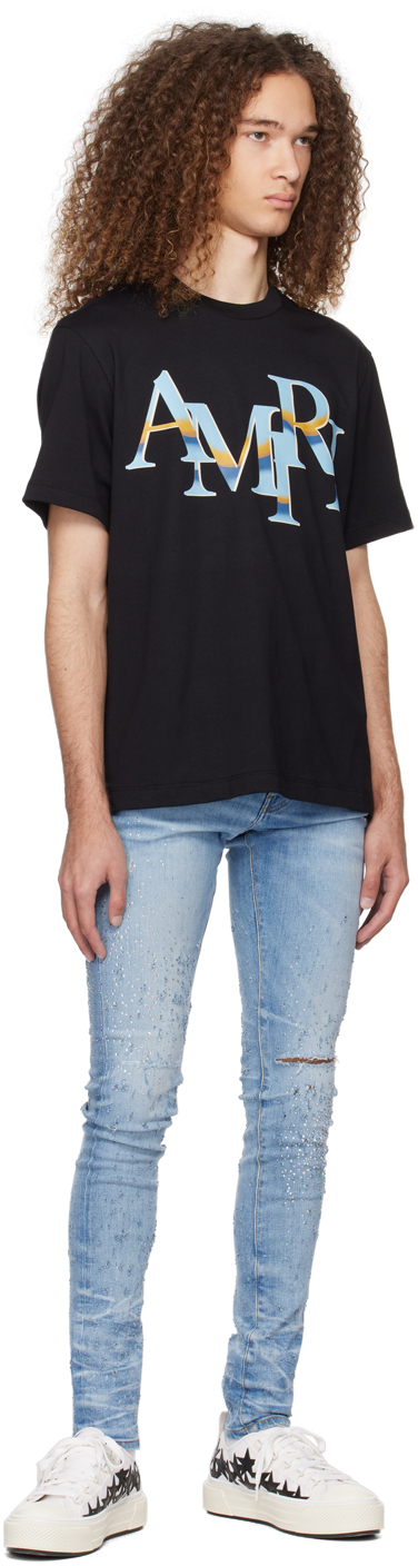 Amiri Logo-print Cotton T-shirt In Black