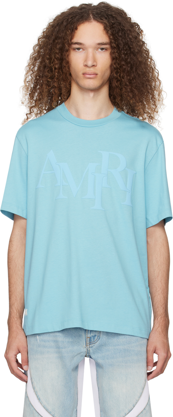 AMIRI Blue Staggered T-Shirt
