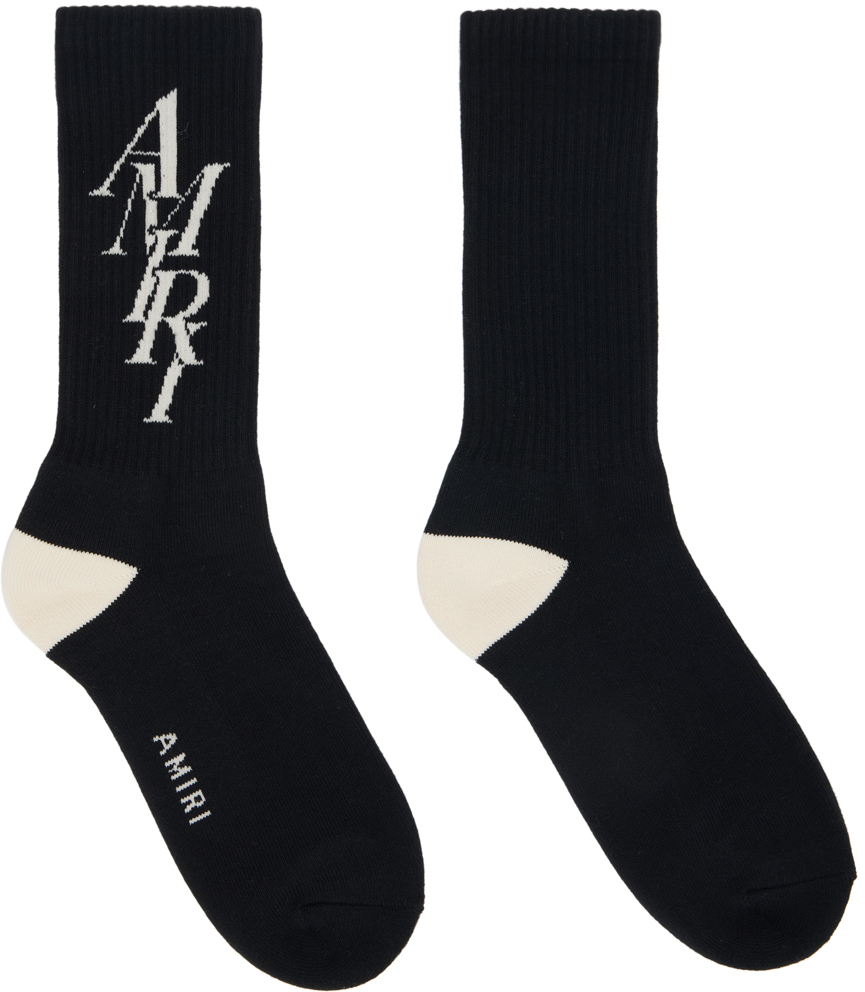Black Stack Socks