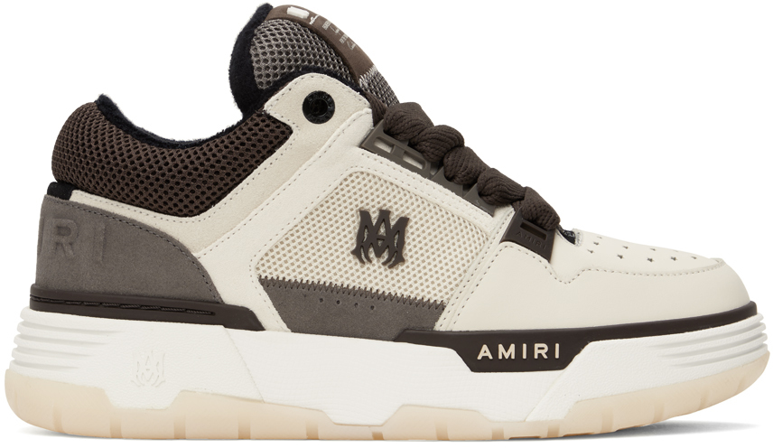 【関税込み】AMIRI オフホワイト&ブラウン MA-1 スニーカー AMIRIのオフホワイト&ブラウン MA-1 スニーカーがセール中