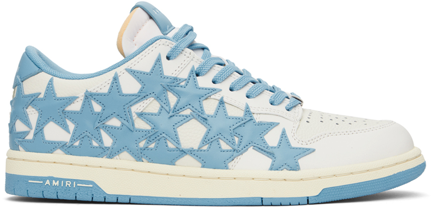 Shop Amiri Blue & White Stars Low Sneakers