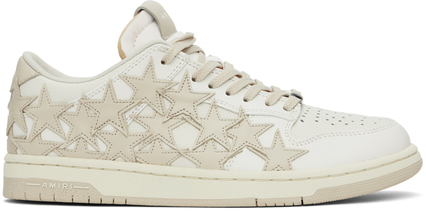 Amiri Stars Court Low Panelled Sneakers In Neutrals