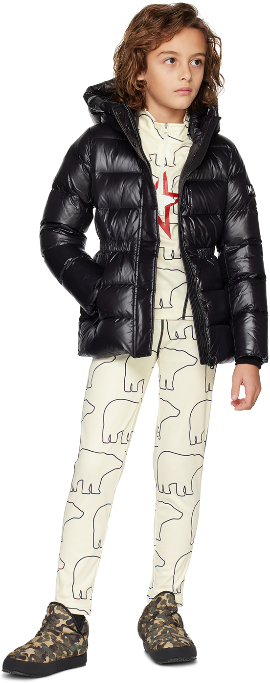 Perfect Moment Kids Off-white Polar Bear Thermal Long Sleeve T-shirt In Polar Bear Print