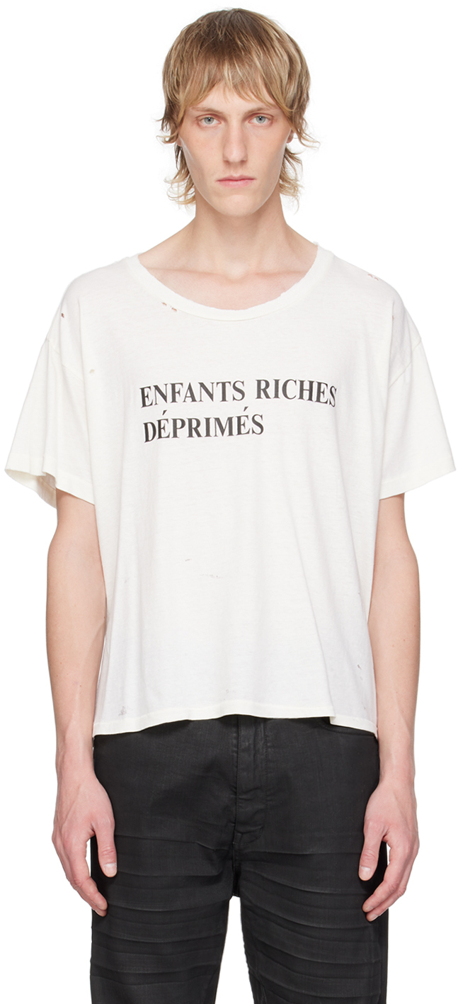 Enfants Riches Deprimes Off-white Classic T-shirt In Dirt White