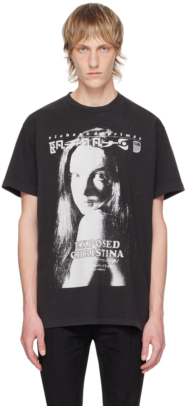 Black 'Exposed Christina' T-Shirt