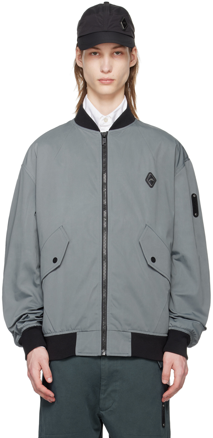 Shop A-cold-wall* Gray Cinch Bomber Jacket In Slate