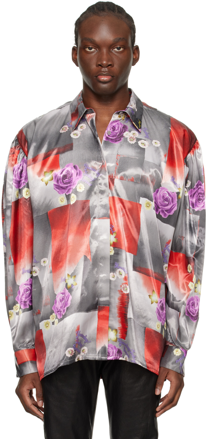 Martine Rose: Red & Gray Classic Shirt | SSENSE