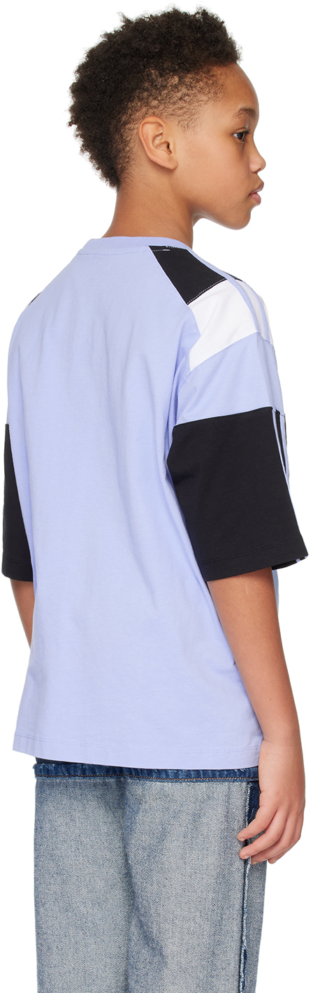 Martine Rose Ssense Exclusive Kids Blue T-shirt In Blue / White / Black