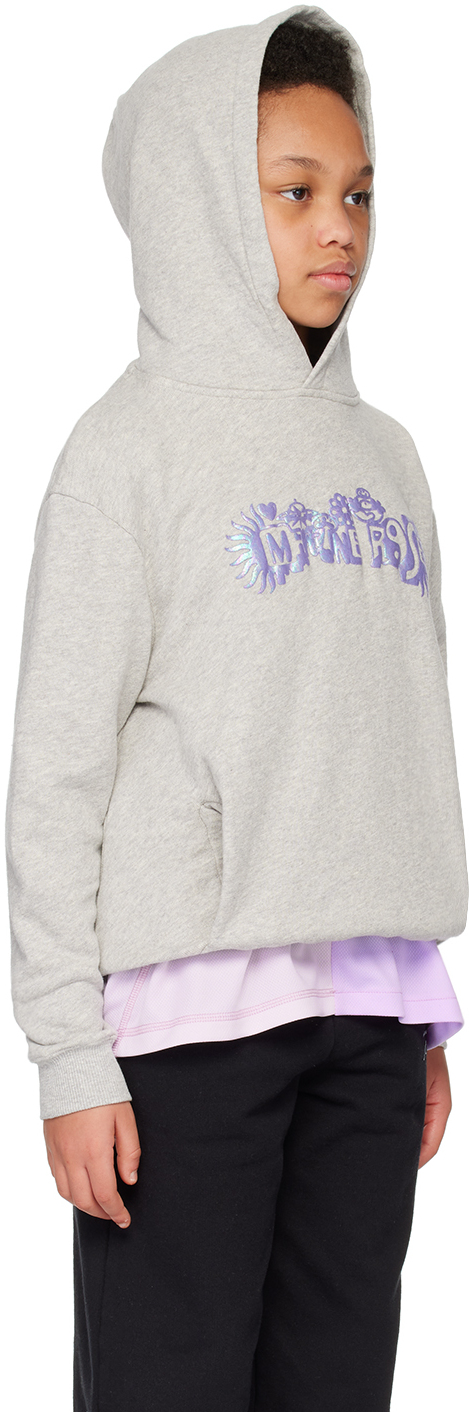 Martine Rose Ssense Exclusive Kids Gray Classic Hoodie In Grey Marl / Megatrip