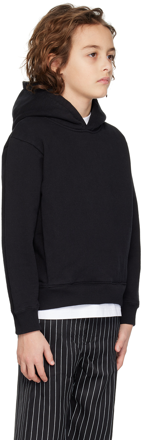 Martine Rose Ssense Exclusive Kids Black Hoodie In Black / Scribble