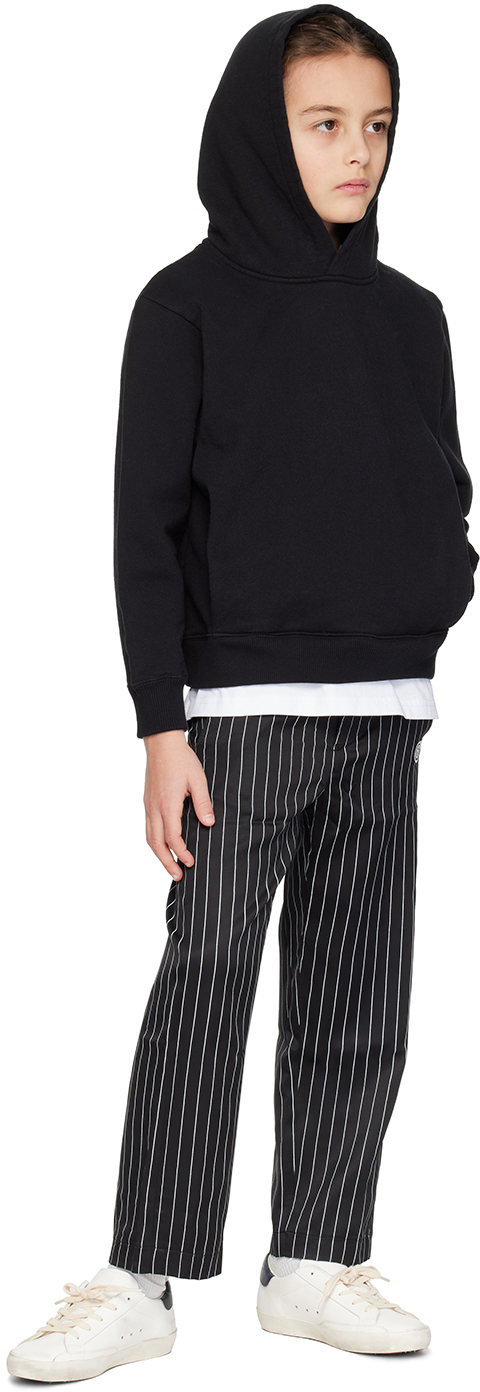 Martine Rose Ssense Exclusive Kids Black Hoodie In Black / Scribble