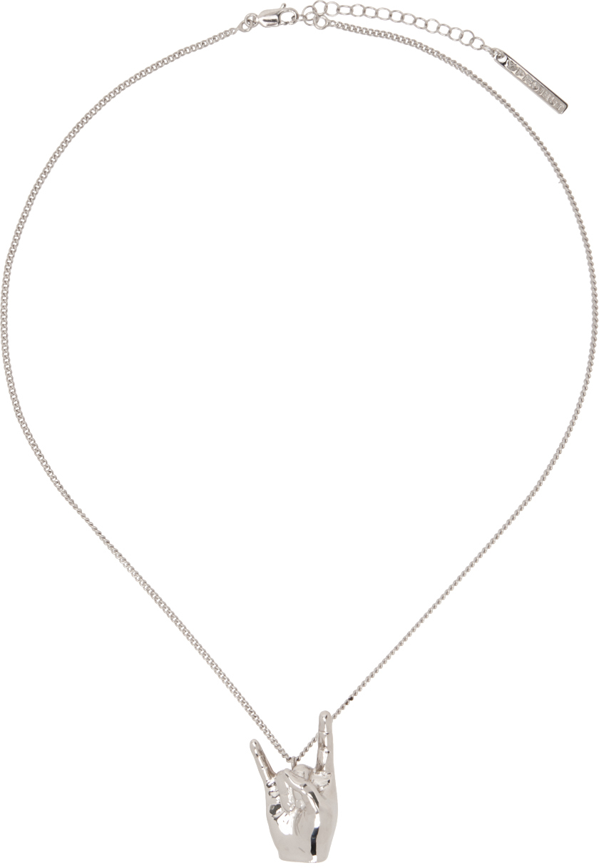 Y/project Silver Rock On Necklace