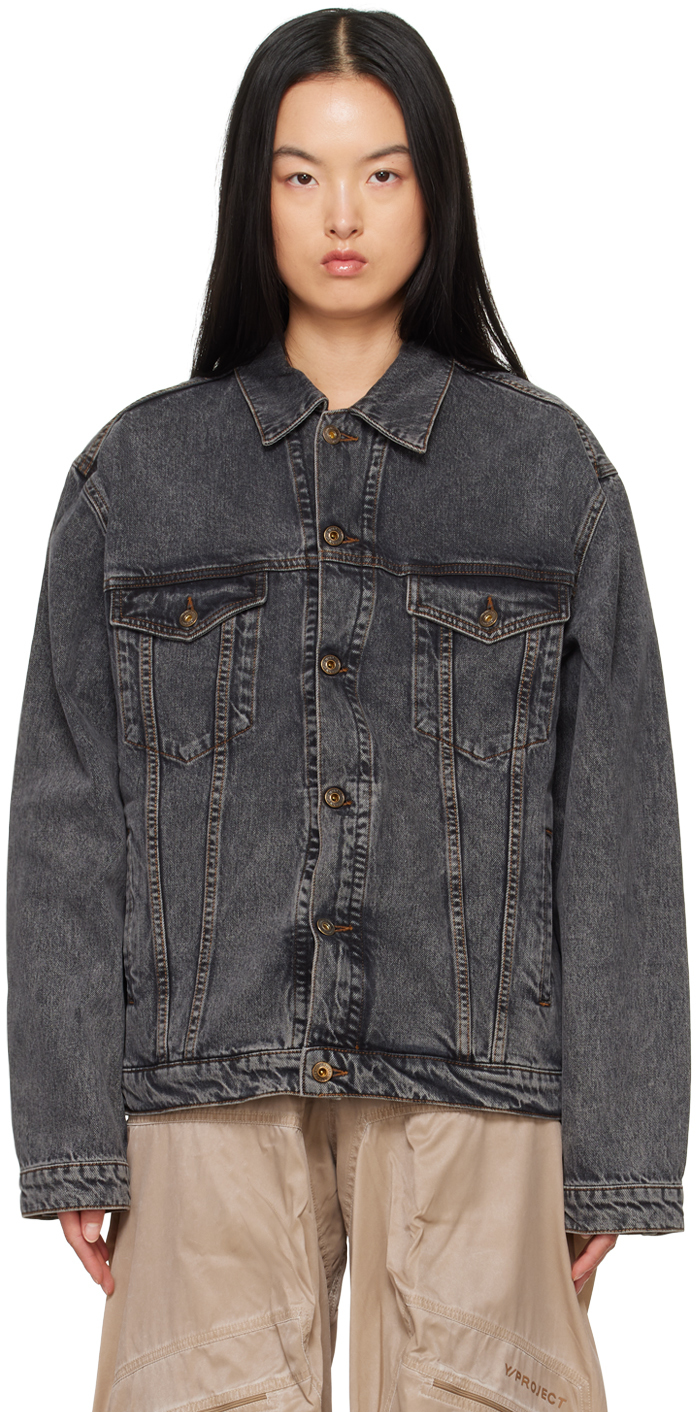 Black Wire Denim Jacket by Y/Project on Sale