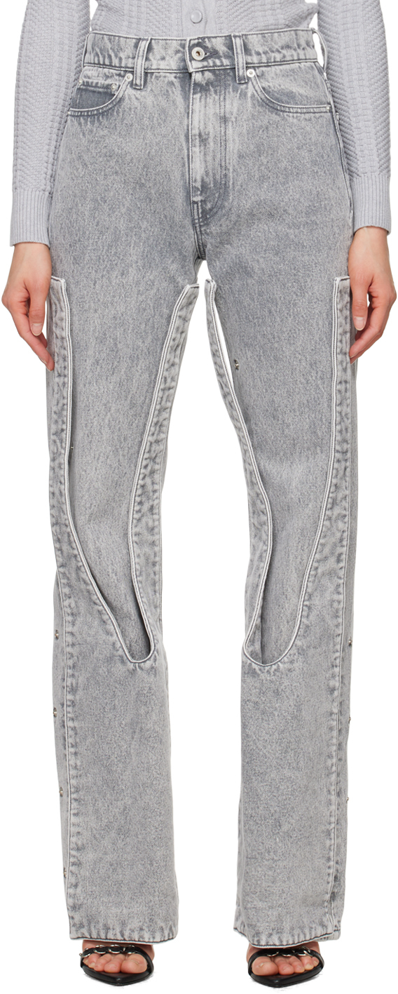 Gray Snap Off Jeans by Y/Project on Sale