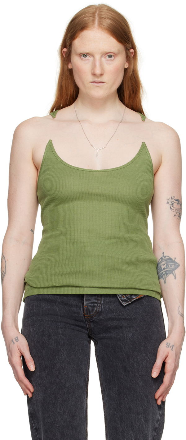 Shop Y/project Ssense Exclusive Green Tank Top In Green Washed