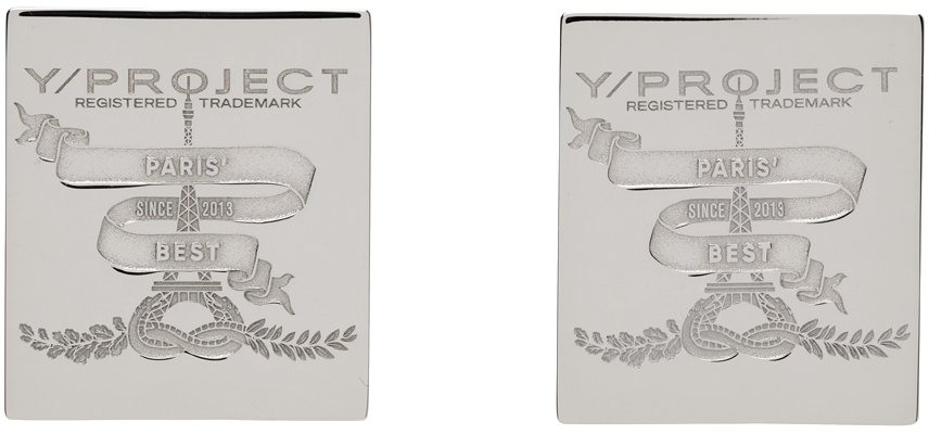 Y/project Silver Mini Paris' Best Earrings In Metallic