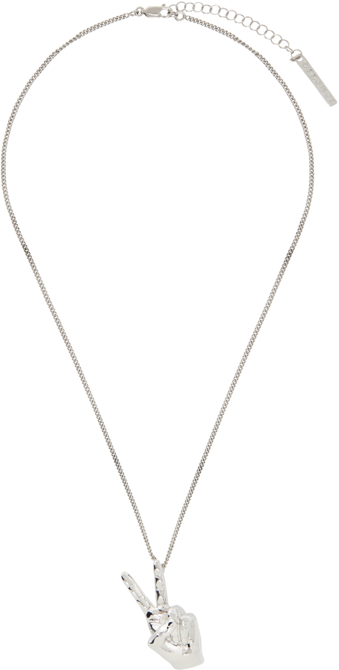 Y/project Silver Mini Peace Necklace