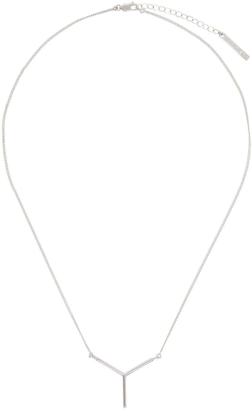 Silver Mini 'Y' Necklace