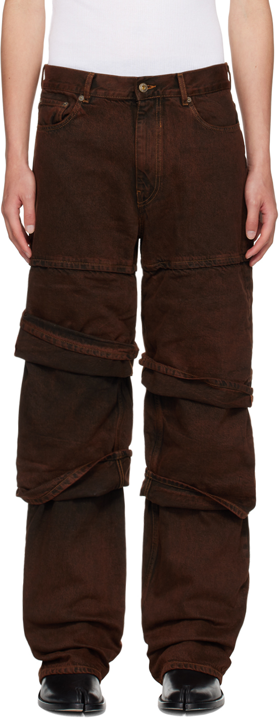 Brown Multi Cuff Jeans