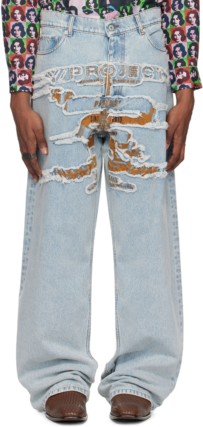 Blue 'Paris' Best' Jeans by Y/Project on Sale