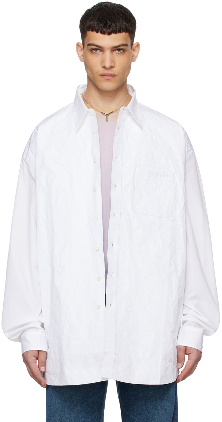 Shop Y/project White Scrunched Shirt