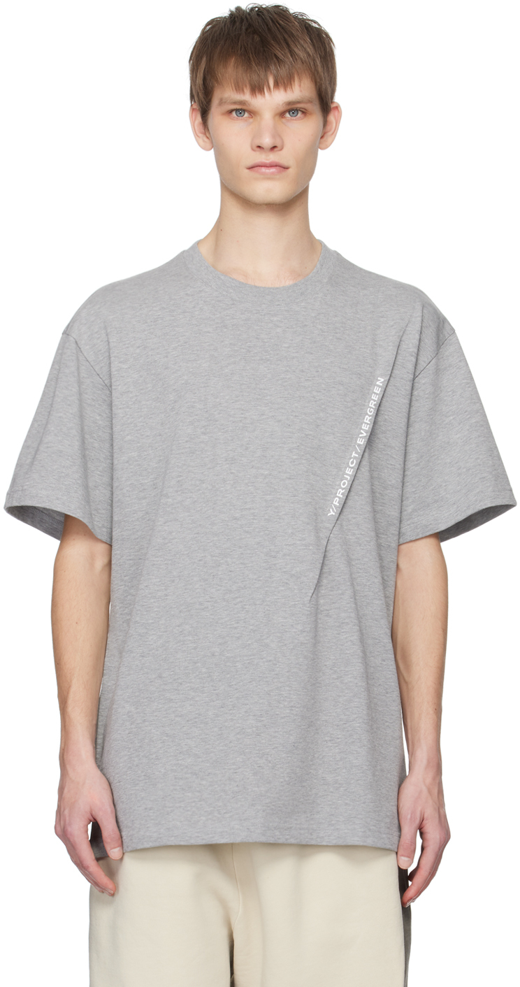 Gray Pinched T-Shirt by Y/Project on Sale