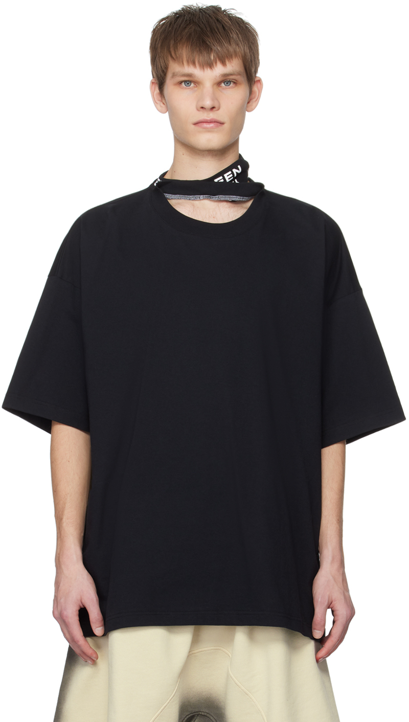 Black Triple Collar T-Shirt