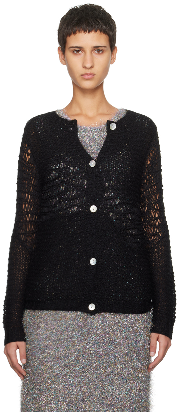 Anna Sui Black Buttoned Cardigan