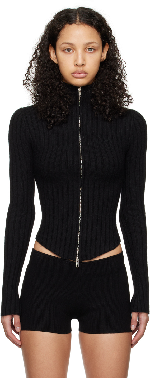 Black Nell Zip Up Sweater