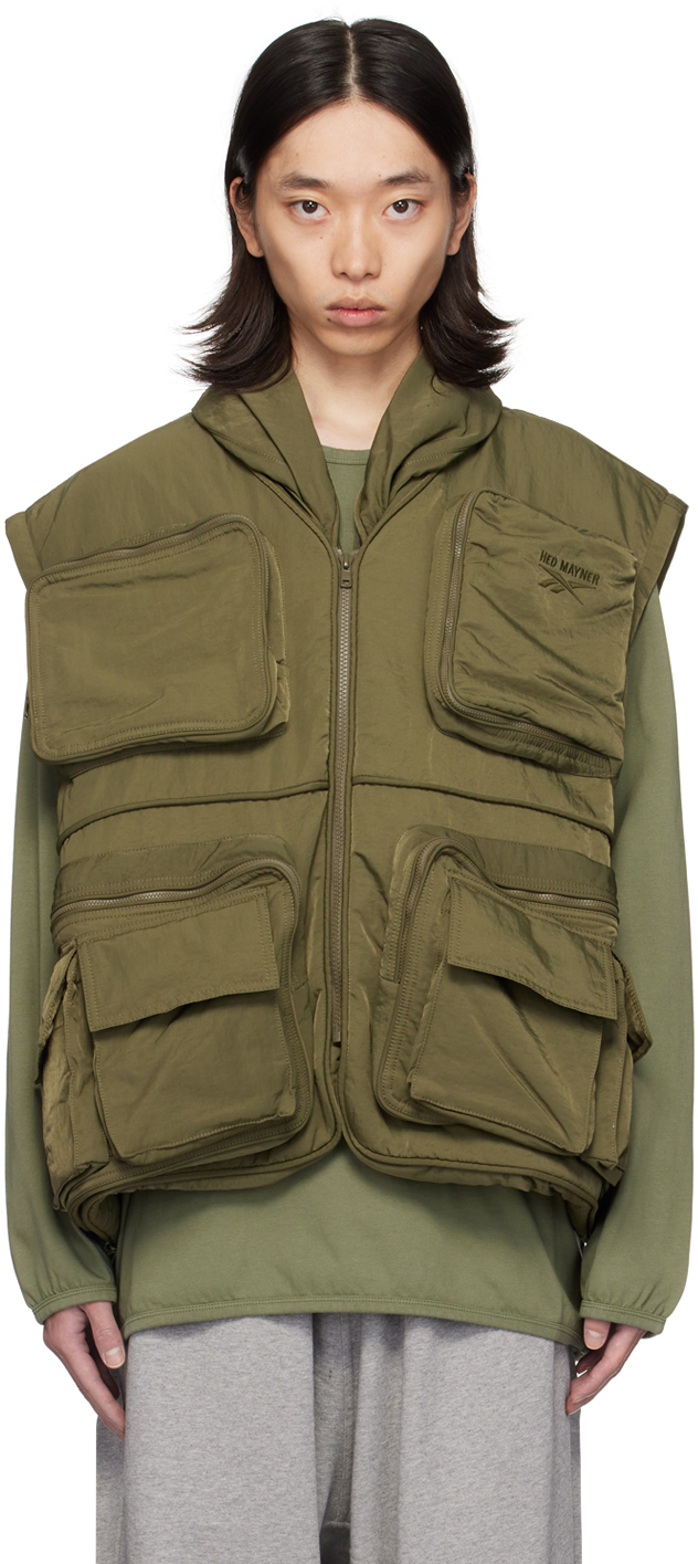 Green Reebok Edition Pocketed Vest