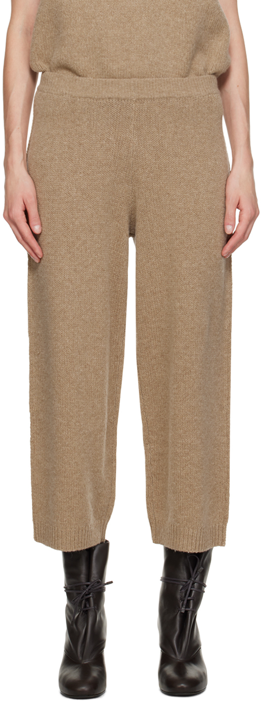 Deiji Studios: Beige 'The Seam Knit' Lounge Pants