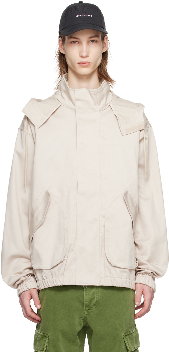 Beige Ricciardi Jacket by Saturdays NYC on Sale