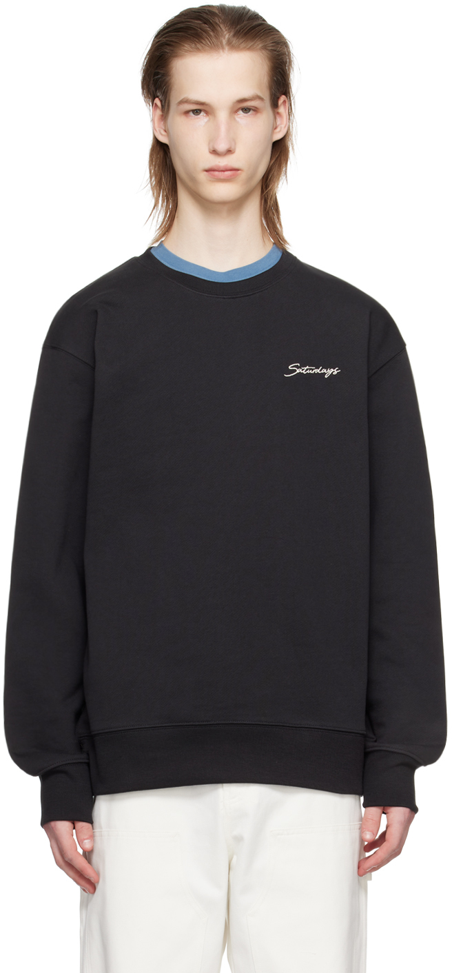 Black Bowery Script Sweatshirt