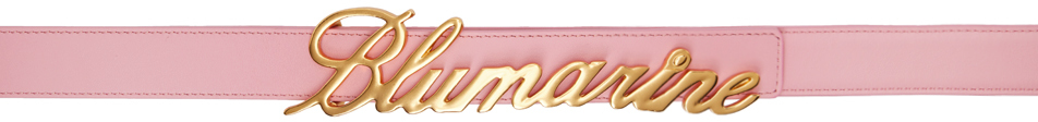 【関税込み】Blumarine ピンク ロゴ ベルト Blumarineのピンク ロゴ ベルトがセール中